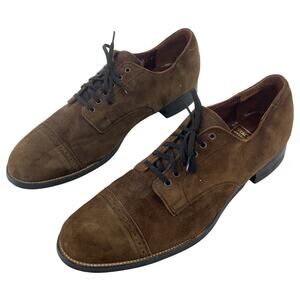 Stacy Adams Brown Suede Oxfords Dress Shoes Men’s Size 9 Preowned